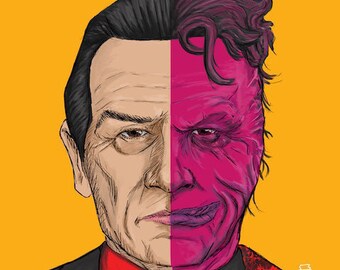Tommy Lee Jones as Two-face Art Print Batman Forever - Etsy