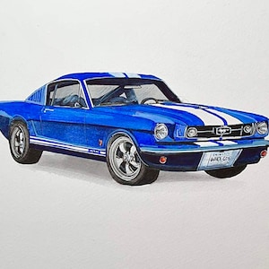 Custom Watercolor Painting of a car (The perfect gift for a car lover, retirement gifts, birthdays, Christmas, or anniversaries!)