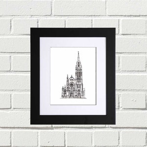 St. Francis Xavier College Church-St. Louis Fine Art Print Gift for remembering the special day, wedding ceremony, or an anniversary gift image 1