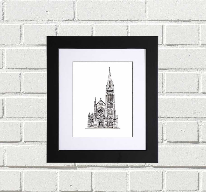 St. Francis Xavier College Church-St. Louis Fine Art Print Gift for remembering the special day, wedding ceremony, or an anniversary gift image 1