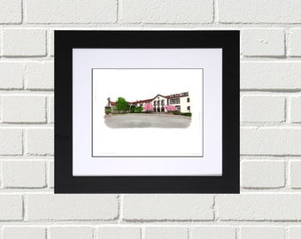 John Burroughs High School-St. Louis Fine Art Print (Perfect gift to remember your high school or a new graduate!)