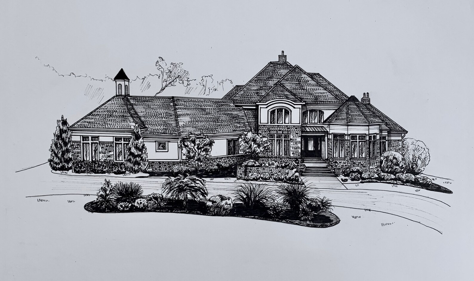 Custom Pen and Ink Home Portrait Gift for New Homeowners Etsy
