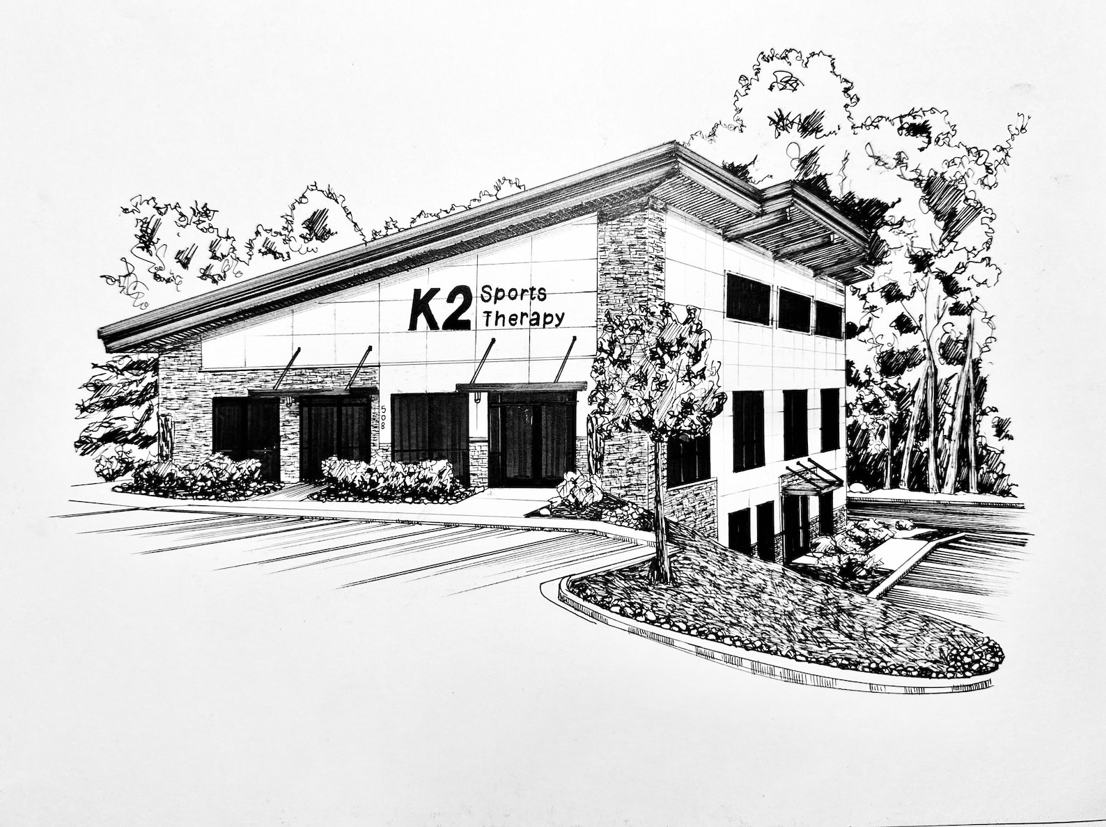 Custom Pen and Ink Building Drawing (perfect Gift for New Business ...