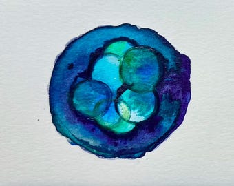 Custom Watercolor Embryo/IVF Painting (Gifts for new mothers, expectant mothers )