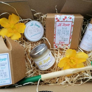 Box 6 products, eco-responsible cosmetic hygiene, natural, zero waste, box, French, Breton, gift box, wellness box
