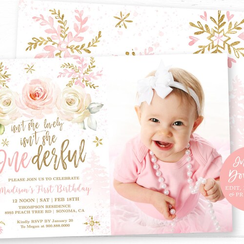 Baby's First Birthday Invitation Girl Isn't She Etsy