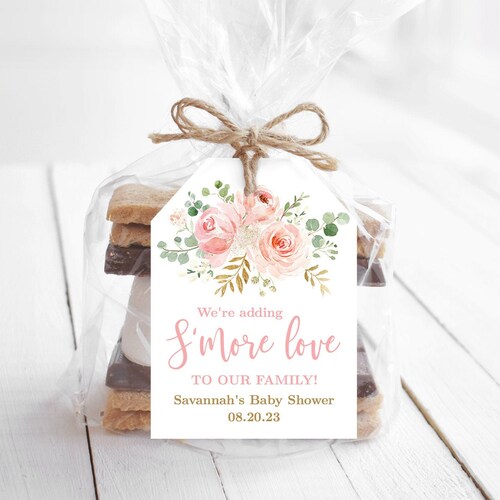 S'more Love Favor Tags Printable Baby Shower Favor Tag - Etsy