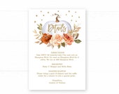 Details Card Template, Printable Information Insert Card, Baby Shower, Editable, Fall, Autumn, Pumpkin, MCP92, MCP91, CJB