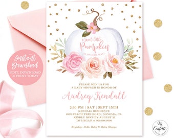 pumpkin baby shower etsy fall baby shower invitation templates