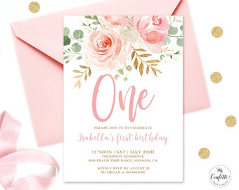 1st birthday invitations etsy