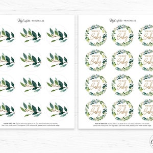 Baby Shower Cupcake Toppers, Printable Cupcake Toppers, Rustic ...