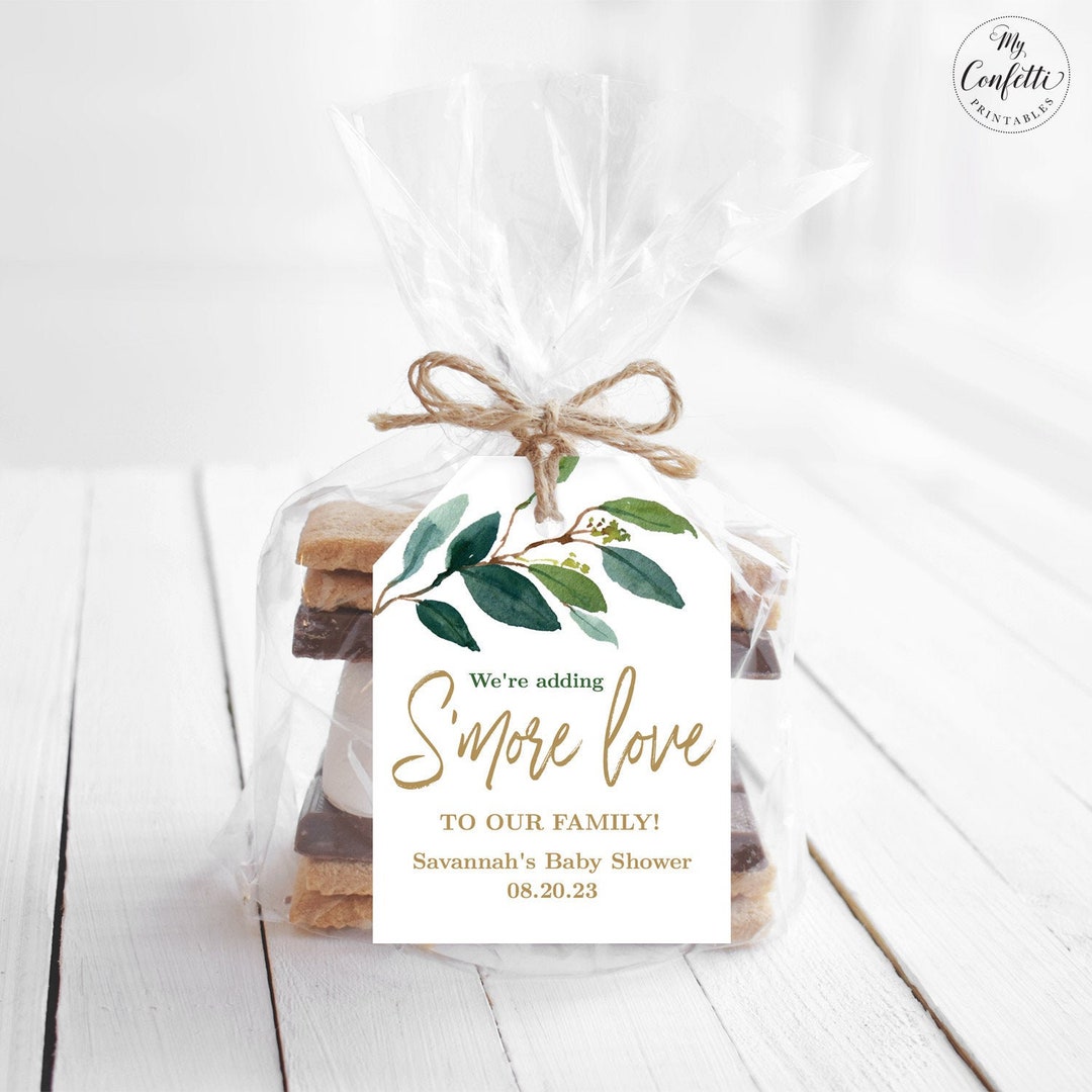S'more Love Favor Tags, Printable S'more Love Favor Tag Template ...