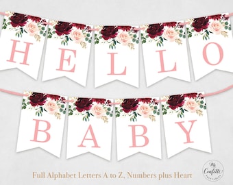 printable alphabet banner set letters a to z numbers plus etsy hong kong