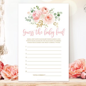 Download Guess The Baby Food Printable Baby Shower Game Yellow Gender Etsy PSD Mockup Templates