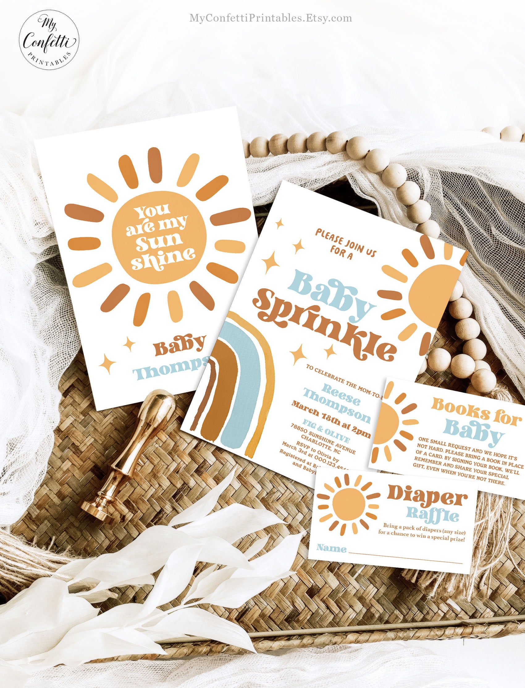 Editable Baby Sprinkle Invitation Bundle Template Printable - Etsy