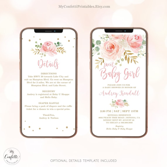 Electronic invites hotsell for baby shower