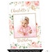 First Birthday Poster Sign, Printable Baby's 1st Birthday Sign, Blush ...