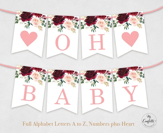 printable alphabet banner set letters a to z numbers plus etsy