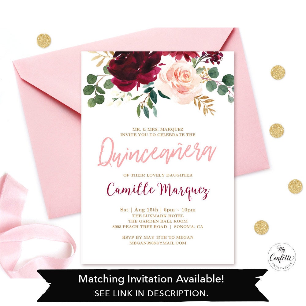 Editable Quinceañera Photo Frame Prop Template Printable - Etsy