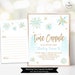 Snowflake Birthday Invitation Printable First Birthday - Etsy