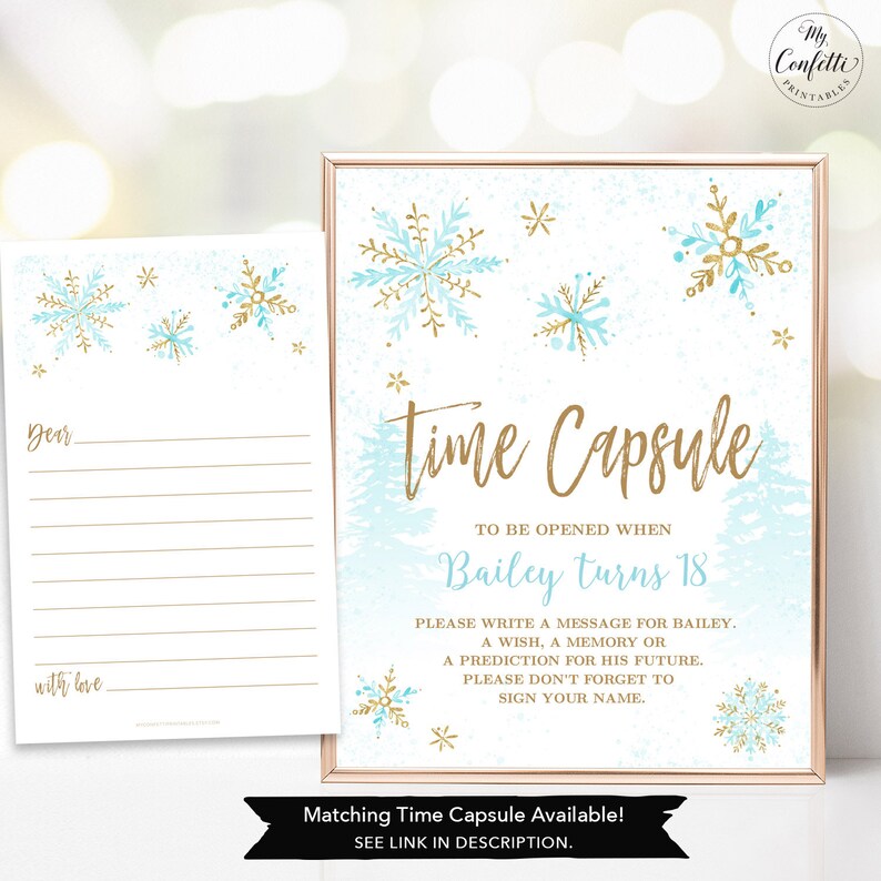 Snowflake Birthday Invitation Printable First Birthday | Etsy