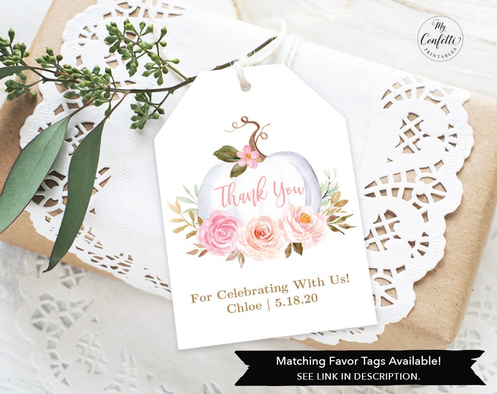 Pumpkin Thank You Card Printable Thank You Cards Baby | Etsy