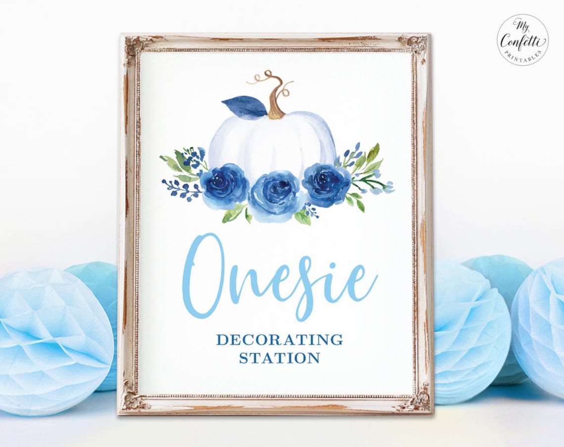 Onesie Decorating Station Sign Printable Onesie Sign - Etsy