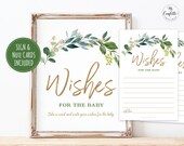 Wishes for Baby Sign and Note Cards, Printable Baby Shower Wishes for Baby Sign and Note Cards, MCP813, MCP814, MCP825