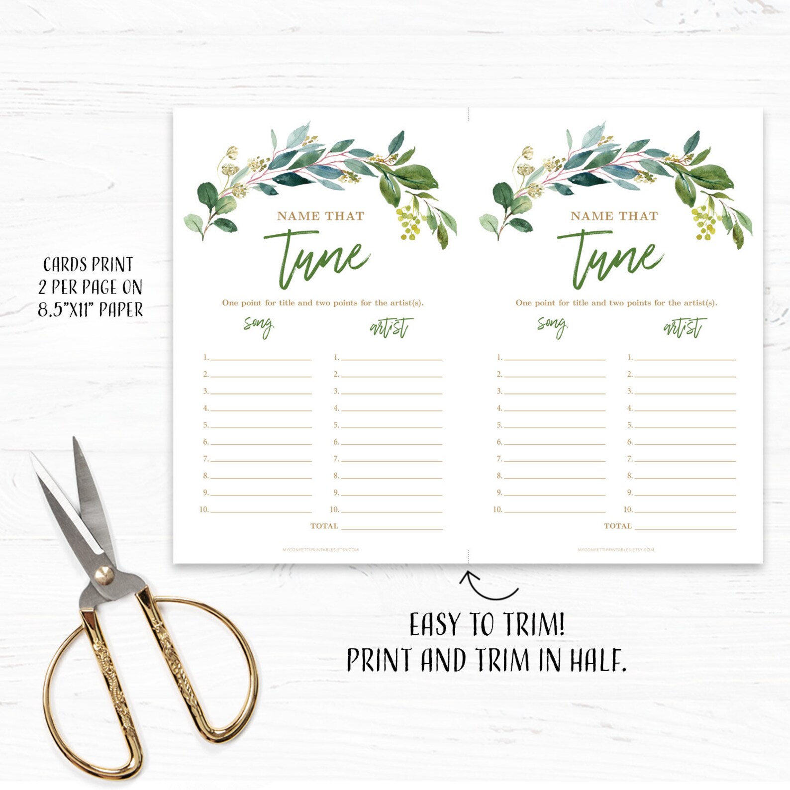 Name That Tune Game Printable Name That Tune Baby Shower | Etsy