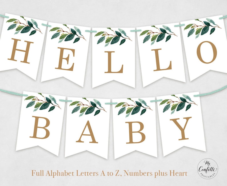 printable alphabet banner set letters a to z numbers heart etsy