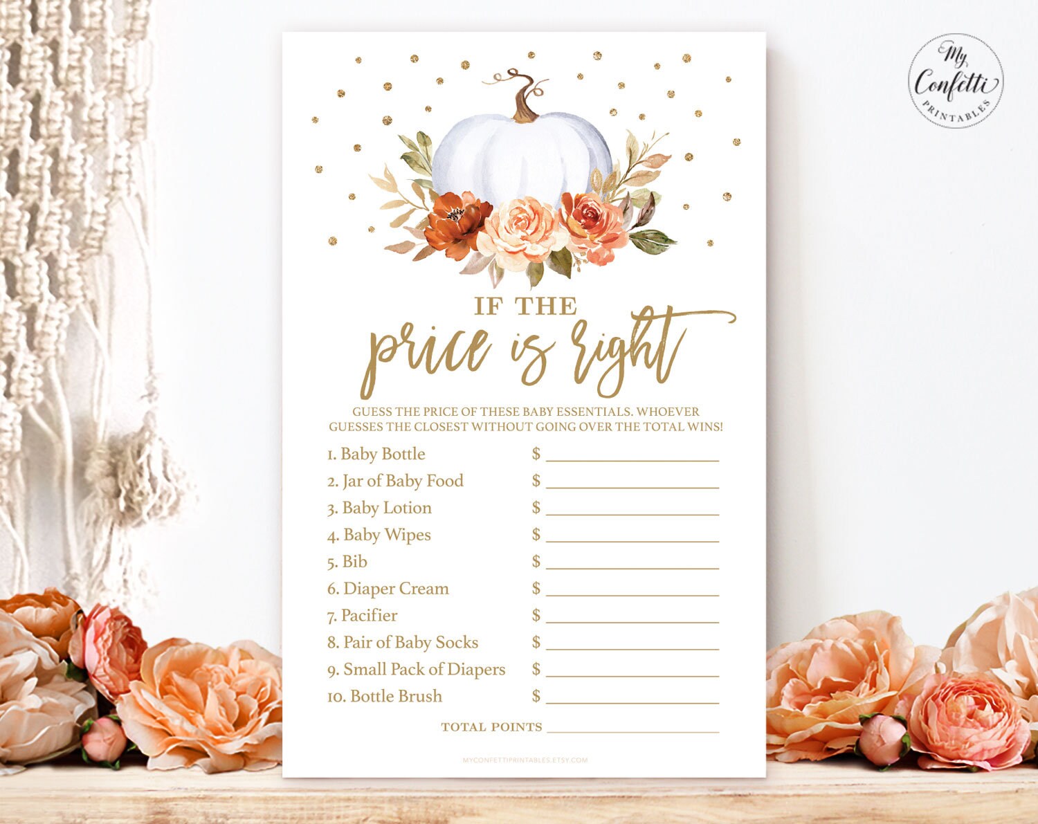 Printable Baby Shower Game Bundle Pumpkin Games Autumn Baby - Etsy