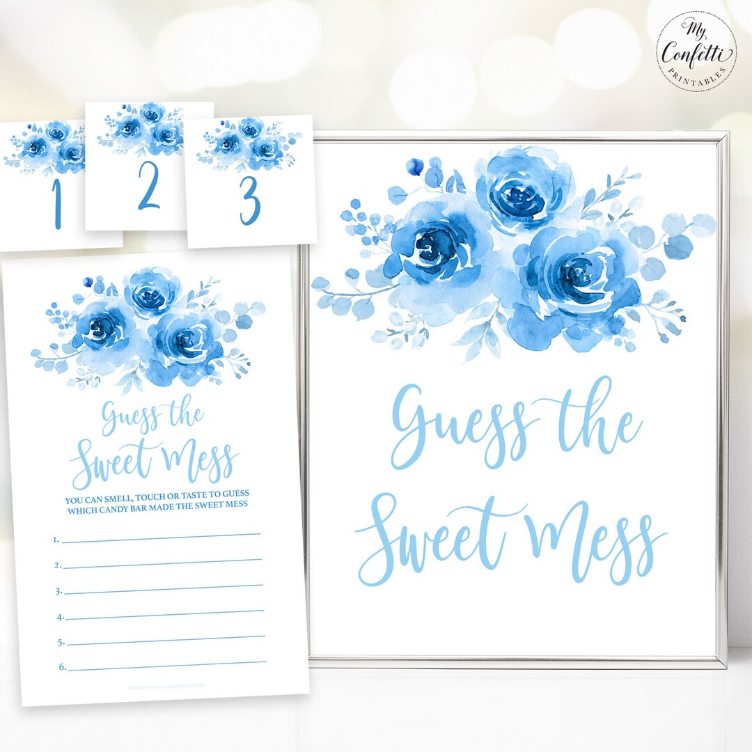 Guess the Sweet Mess Game, Dirty Diaper Game, Printable Baby Shower ...