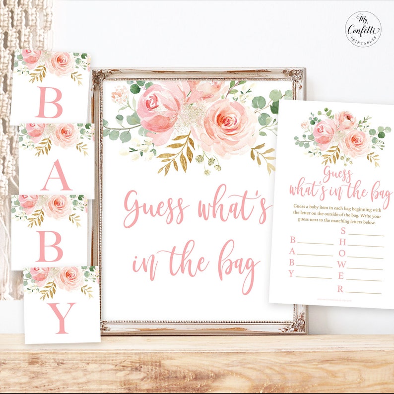 Guess What's in the Bag Baby Shower Game Printable Baby Etsy Australia