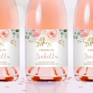 Wine Label for Standard Size Wine Bottle, Printable Baby Shower Wine Bottle Label Template, MCP820, MCP823 CJB