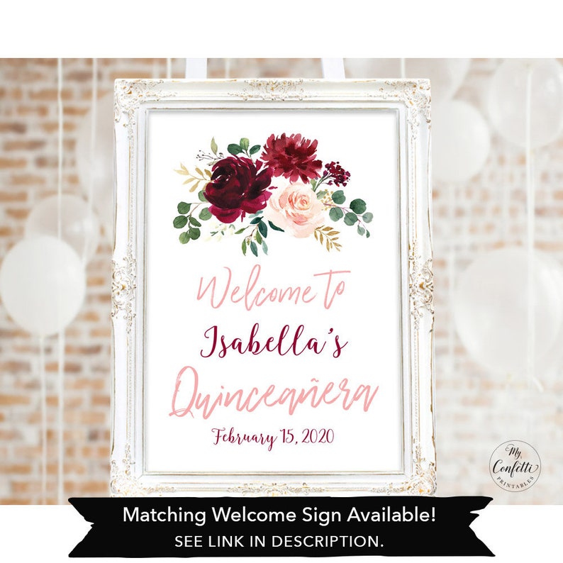 Editable Quinceañera Photo Frame Prop Template Printable - Etsy