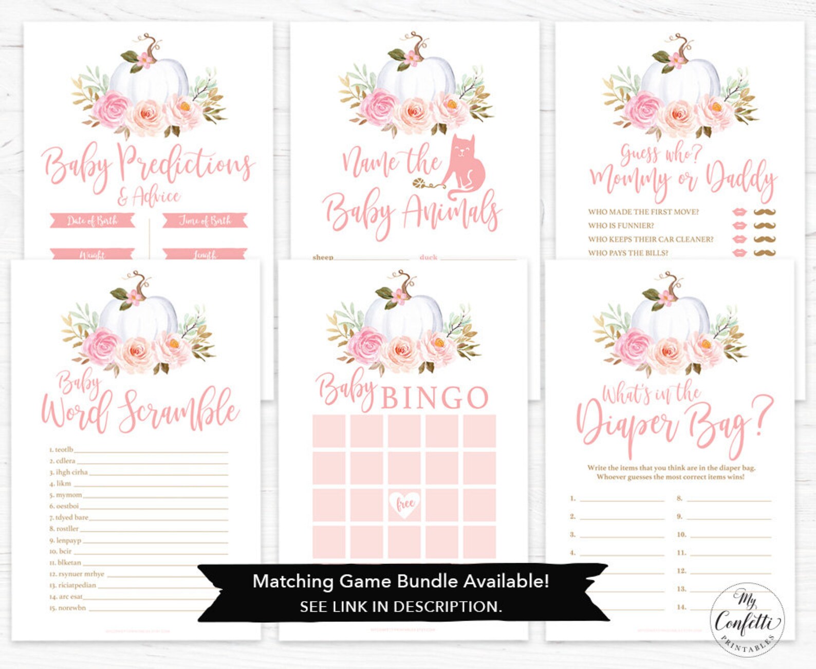 Baby Shower Game Printable Baby Predictions & Advice Game Etsy