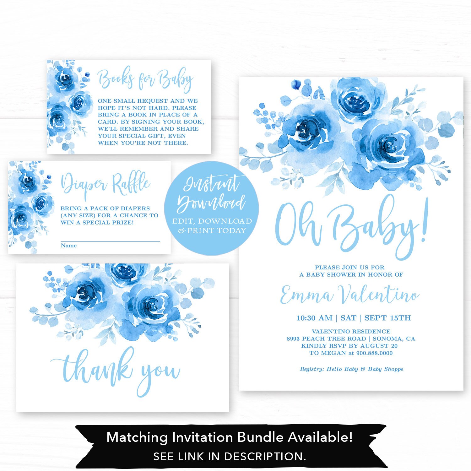 Baby Shower Gifts Sign Printable Baby Shower Gifts Sign Blue Etsy