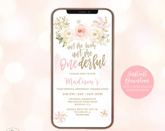 洋楽 OnOFFKristine Mirelle Invitation 2006 Isn't She Onederful Digital Birthday Invitation, Girl First