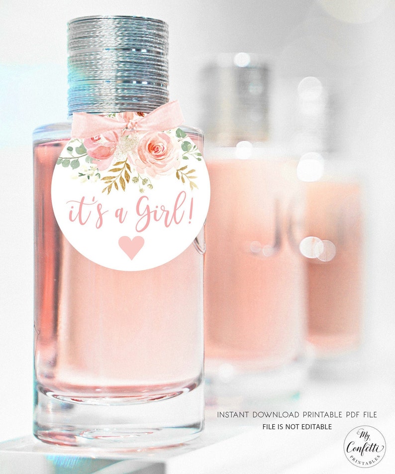 Baby Shower Favor Tags Printable It's a Girl Favor Tags - Etsy