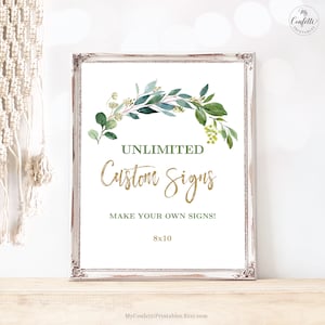 Unlimited DIY Custom Sign Template, Editable Custom Signs, 8x10, Greenery, Neutral, Boy, Girl, MCP813, MCP814, MCP815, MCP825, CJB
