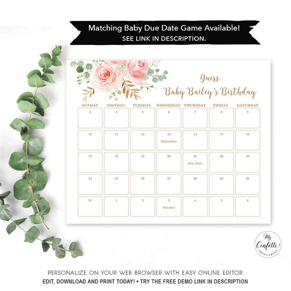 EDITABLE Blush Pink Floral Baby Shower Invitation Template, Printable Baby  Shower Invitation Bundle, Girl, Boho, MCP820, CJB - Etsy