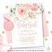 Blush Pink Floral Baby Shower Invitation Girl, Printable Girl Baby Shower Invitation Template, EDITABLE, Sweet Baby Girl, MCP820, CJ