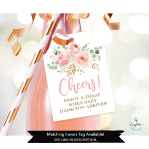 DIGITAL Baby Shower Invitation, Electronic, Girl Baby Shower Invite, Editable, It's a Girl, Blush Pink Floral, Textable, MCP820, CJB image 7