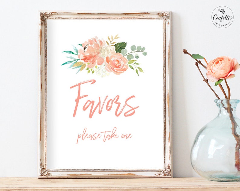Baby shower favors sign printable baby shower favors sign etsy