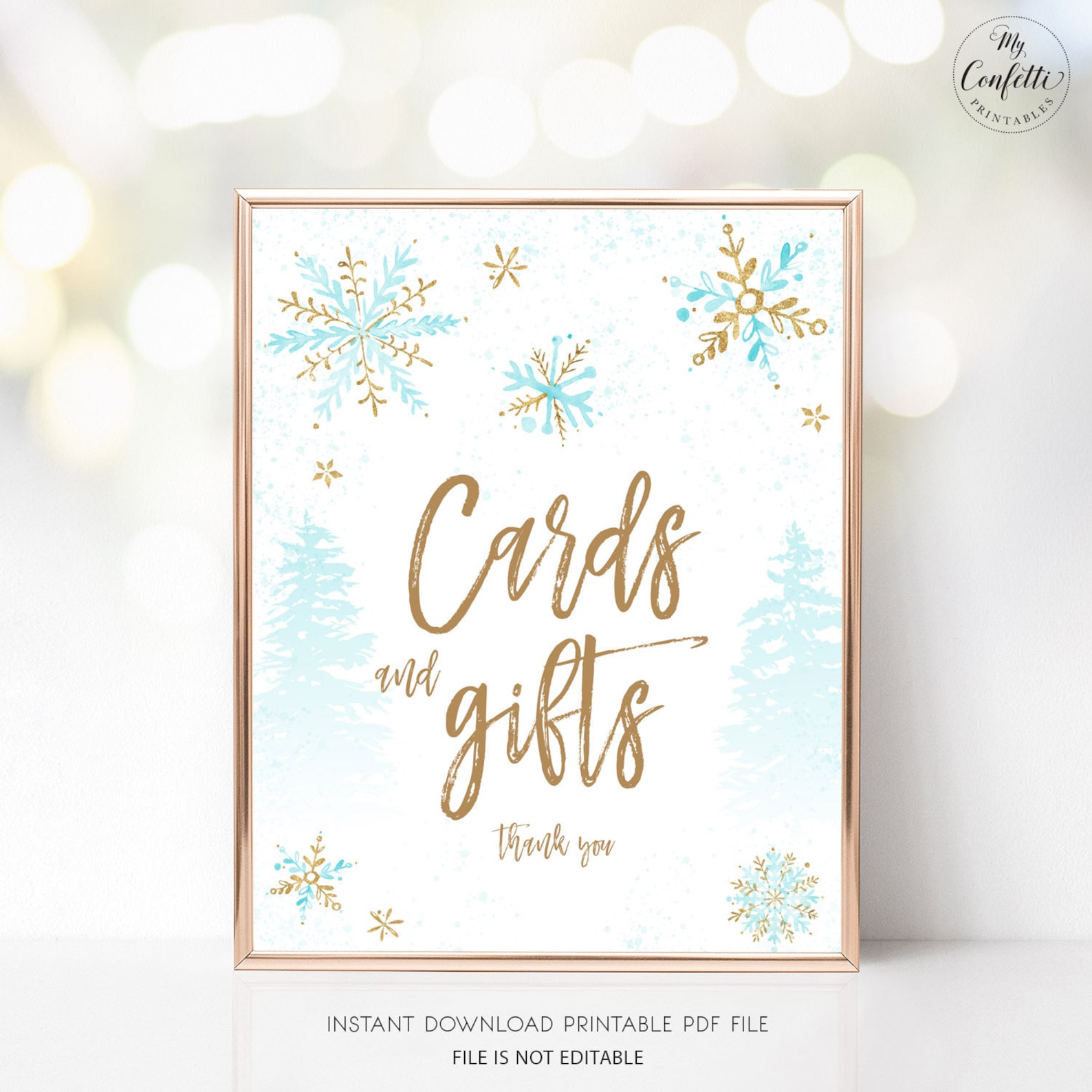 Cards &amp; Gifts Sign Printable Baby Shower Cards and Gifts | Etsy