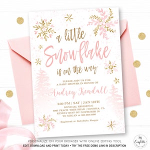 winter girl baby shower themes