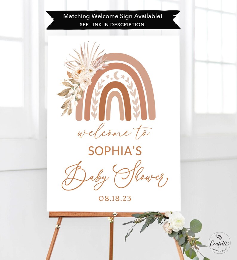 Guestbook Sign Printable Baby Shower Guest Book Sign Boho - Etsy