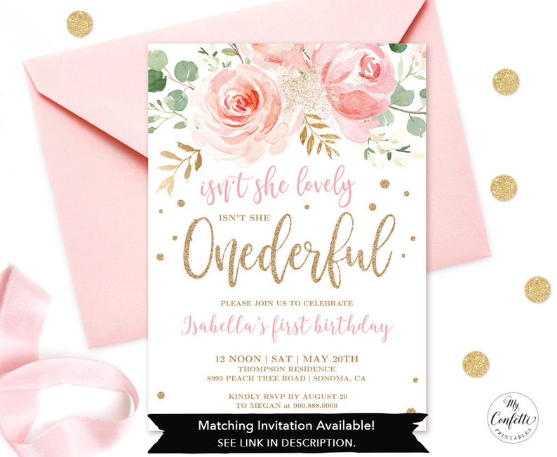 Pink Blush Floral EDITABLE Sign Baby Birthday Milestone Sign MCP821 CJB Baby/'s First Birthday Printable Birthday Milestone Template