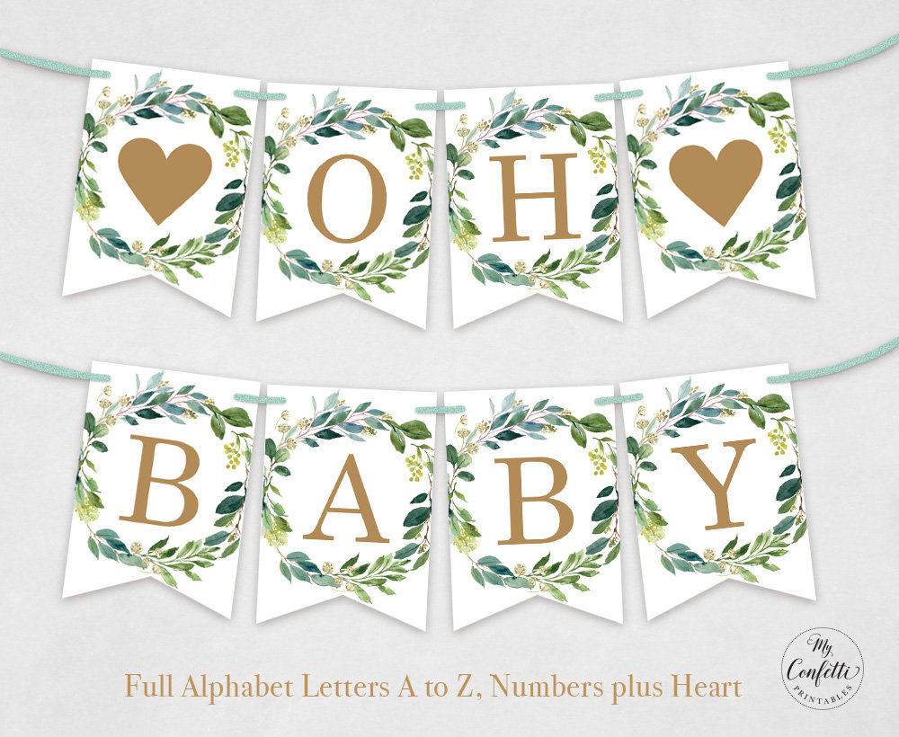 printable alphabet banner set letters a to z numbers plus etsy