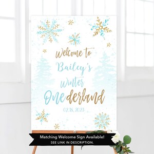 Snowflake Birthday Invitation, Printable First Birthday Invitation ...